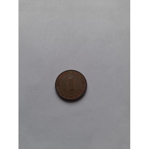 1 пфенниг, 1989 Отметка монетного двора: "G" - Карлсруэ
