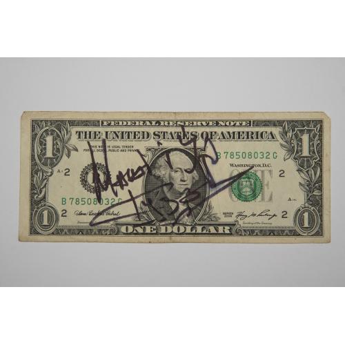 Автограф именной Скрябин Кузьма на 1 долларе. Пикейные жилеты 3 сентября 2013