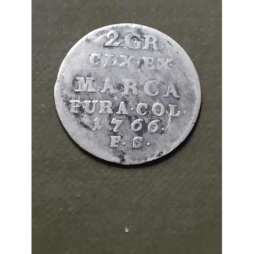 2 гроша 1766р.Срібло