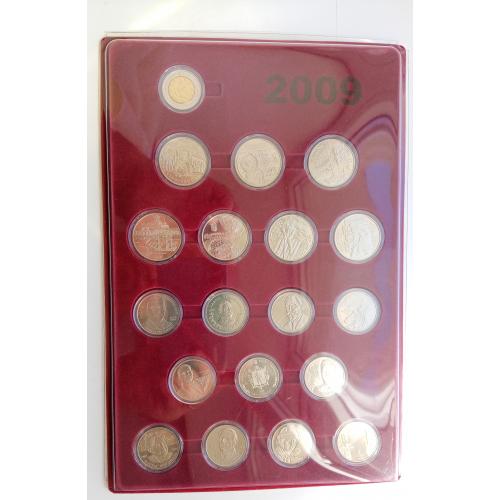 Річний набір памʼятних монет НБУ 2009 року в планшеті (19 шт.)