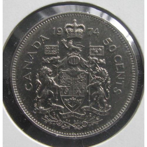 Канада 50 центов 1974 г. KM. # 75.1 холдер