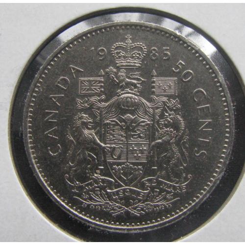 Канада 50 центов 1985 г. KM. # 75.3 холдер unc