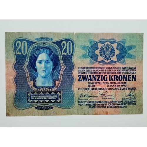20 крон 1913 року, Австро - Угорщина