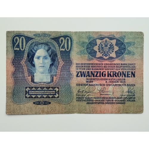 20 крон 1913 року, Австро-Угорщина