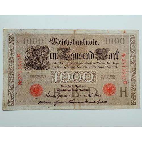 1 000 марок 1910 року, Німеччина