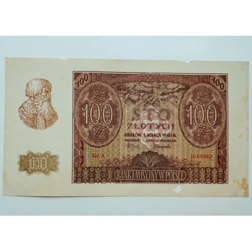 100 злотих 1940 року, Польща
