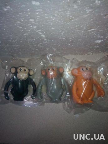 Игрушки СССР новые в упаковке 16 штук заводных обезьян
