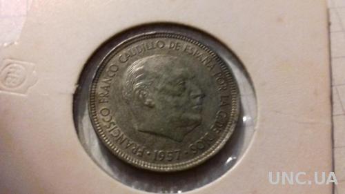Монета Испания 1957