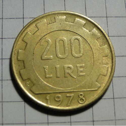  Италия 200 лир, 1978 год