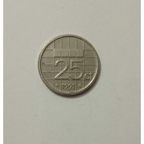 25 центів 1991 року Нідерланди