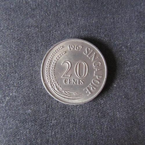 Сінґапур, 20 центів, 1967, фауна - риба-меч, хороший стан