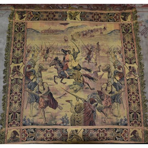 Антикварный французский гобелен, настенный, средневековый гобелен. 