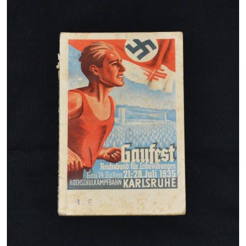 Буклет 1935 год, фестиваль гимнастики в Карлсруэ. 
