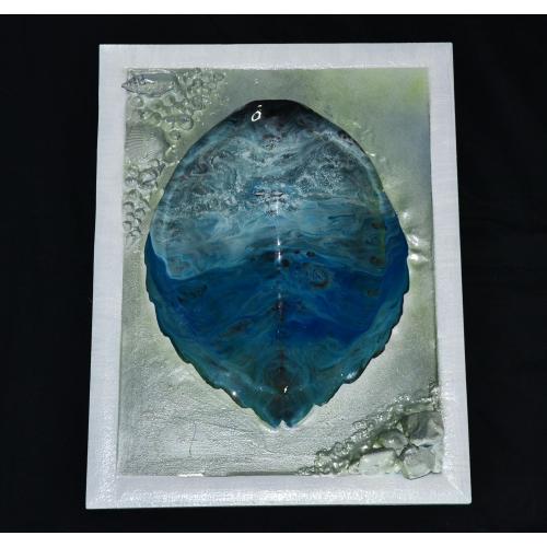 Картина "Панцырь" в технике Resin Art .