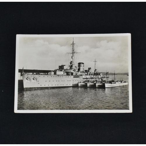  Малый эсминец , типа1936А Кригсмарине. Почтовая открытка.