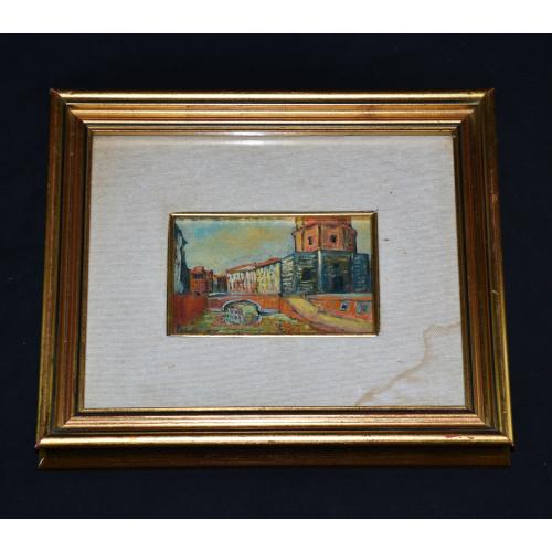  Прекрасный подписанный сусальным золотом художественный принт .