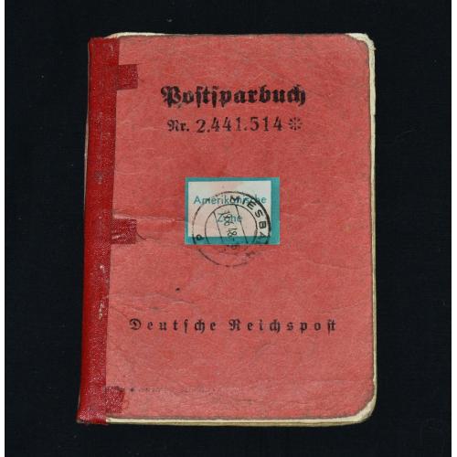 Сберегательная книжка Рейхспочты (Американская зона), пропуск.