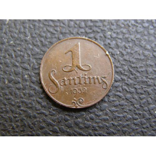 1 сантим Латвия 1932 г