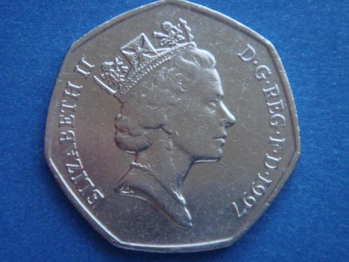 Великобритания, 50 пенсов 1997 г.