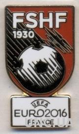 Албания, федерация футбола, Евро-16,ЭМАЛЬ /Albania football federation pin badge