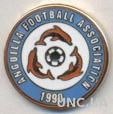Ангилья, федерация футбола, №2, ЭМАЛЬ / Anguilla football association enamel pin