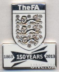 Англия, федерация футбола, юбилей150, №1,ЭМАЛЬ /England football association pin