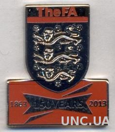 Англия, федерация футбола, юбилей150, №2,ЭМАЛЬ /England football association pin
