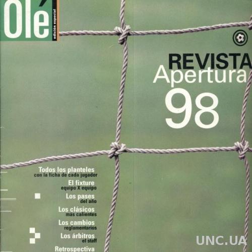 Аргентина, чемпионат Апертура 1998, спецвыпуск Оле / Argentina,Ole Guia Apertura