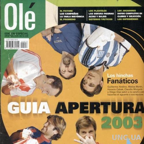Аргентина, чемпионат Апертура 2003, спецвыпуск Оле / Argentina,Ole Guia Apertura