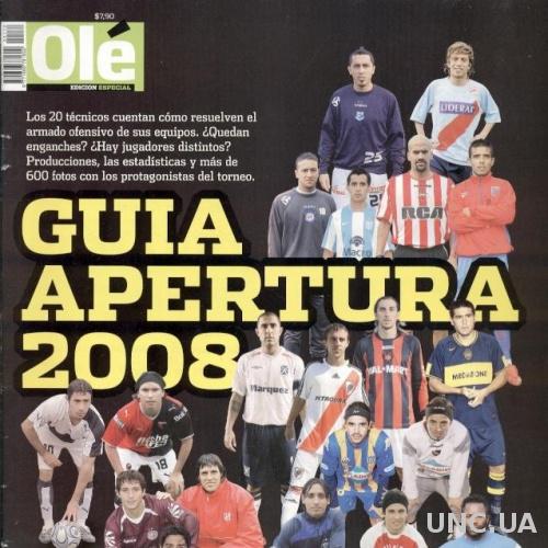 Аргентина, чемпионат Апертура 2008, спецвыпуск Оле / Argentina,Ole Guia Apertura