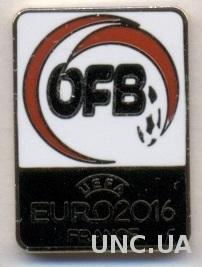 Австрия, федерация футбола, Евро-16,ЭМАЛЬ /Austria football federation pin badge