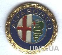 автомобиль Альфа Ромео, №3, тяжелый металл / Alfa Romeo car pin badge