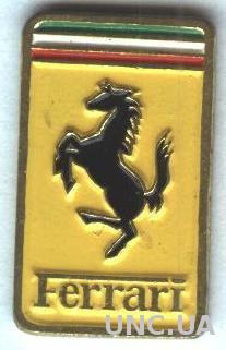 автомобиль Феррари, Ф-1, №1, тяжелый металл / Ferrari F-1 car pin badge