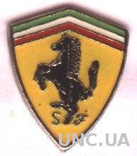 автомобиль Феррари, Ф-1, №5, тяжелый металл / Ferrari F-1 car pin badge