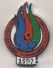 Азербайджан,федерация футбола,№2 ЭМАЛЬ /Azerbaijan football federation pin badge