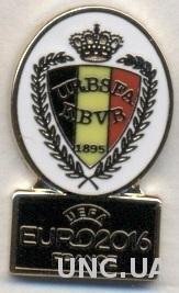 Бельгия, федерация футбола, Евро-16, №1, ЭМАЛЬ / Belgium football federation pin