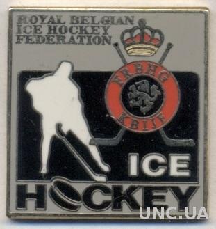 Бельгия, федерация хоккея,ЭМАЛЬ / Belgium ice hockey federation enamel pin badge