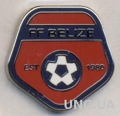 Белиз, федерация футбола,№2, ЭМАЛЬ / Belize football federation enamel pin badge