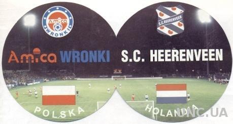 билет Amica W,Poland/Польша-SC Heerenveen, Netherlands/Голланд.1998 match ticket