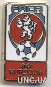 Чехия, федерация футбола, Евро-16,№1, ЭМАЛЬ /Czech football federation pin badge