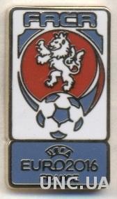 Чехия, федерация футбола, Евро-16,№2, ЭМАЛЬ /Czech football federation pin badge