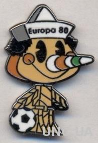 Чемп-т Европы 1980 (Италия)1 талисман,ЭМАЛЬ / Euro 1980 Italy football pin badge