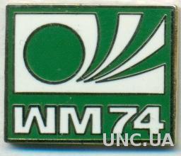 Чемпионат Мира 1974 (ФРГ=Германия), ЭМАЛЬ / World cup 1974 Germany football pin