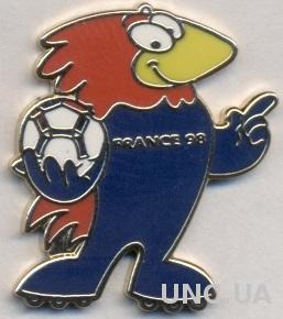 Чемпионат Мира 1998 (Франция) талисман,ЭМАЛЬ /World cup 1998 France football pin