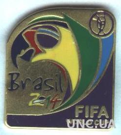 Чемпионат Мира 2014 (Бразилия),№1 ЭМАЛЬ / World cup 2014 Brazil enamel pin badge
