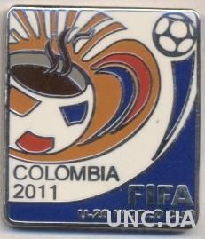 Чемпионат Мира U20 2011(Колумб.)ЭМАЛЬ /World cup U20,Colombia football pin badge