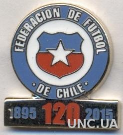 Чили, федерация футбола, юбилей 120, ЭМАЛЬ / Chile football federation pin badge