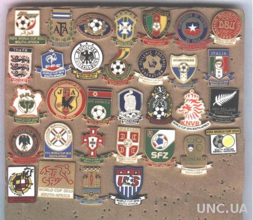 ЧМ-2010, футбол, коллекция 32 федерации, ЭМАЛЬ /World cup 2010 federations pin's