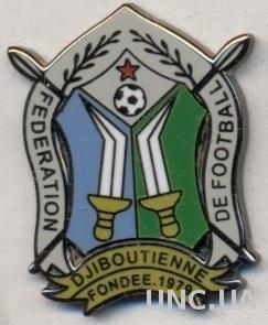 Джибути, федерация футбола, №2, ЭМАЛЬ / Djibouti football federation pin badge
