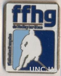 Франция, федерация хоккея, №2, тяжмет / France ice hockey federation pin badge